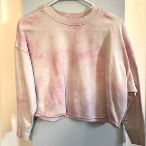 Express cropped long sleeve tee size small